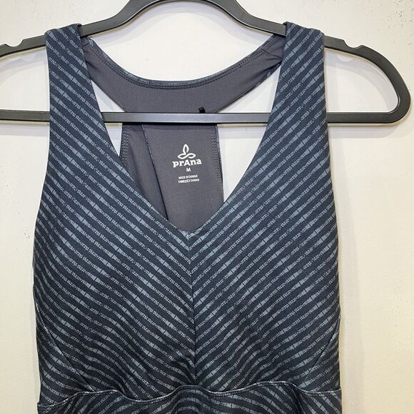 Prana Women's Striped Racerback Handkerchief Asymmetrical Saxon Dress Medium - Picture 2 of 8